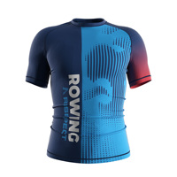 Rashguard de canoë pour homme Elite, hautement extensible, anti-transpiration, anti-frottement, avec logo d'équipe personnalisé pour la course à canoë