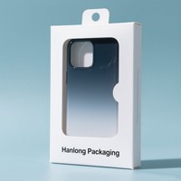 Étui de téléphone au design personnalisé en gros Boîte en papier enduit Fashional Boîte de protection pour téléphone portable à l'encre de soja faite à la main