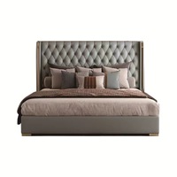 Luxuriöses modernes Schlafzimmermöbel-Lederbett für Schlafzimmermöbel