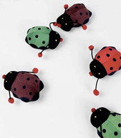 Jouet interactif écologique en peluche pour chat, design à remontoir, pas besoin de charge, marche automatique, vibration, jouet coccinelle