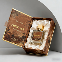 Boîte à parfum rigide magnétique de luxe de petite taille avec matériaux recyclés, emballage de style vin, boîte cadeau écologique