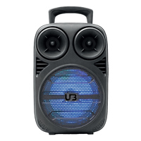 Altavoz Karaoke Inalámbrico de 6.5 Pulgadas con Micrófono Incorporado, LED RGB, BT 5.0, Salida de 8W, Alimentado por Batería, Control Remoto, Compatible con Aplicaciones