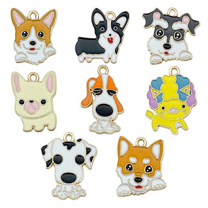 Dijes de Esmalte con Diseño de Perro de Dibujos Animados para Hacer Joyas, 36 mm, Colgantes de Aleación de Zinc, 34 Estilos - Product Image 5