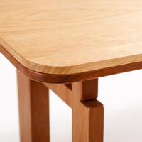 Table à manger en bois massif - Design minimaliste pour appartement et usage domestique - Construction durable