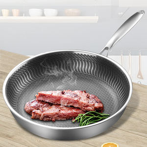 <span class=keywords><strong>Meisite</strong></span> vente en gros 30cm nid d'abeille en acier inoxydable poêle à frire ustensiles de cuisine poêles à frire antiadhésives - Product Image 3