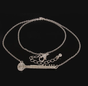 316L Stainless SteelIndian Sitar Musical Instrument Colar Colar Delicado para As Mulheres 18K PVD Colar Banhado A Ouro - Product Image 3