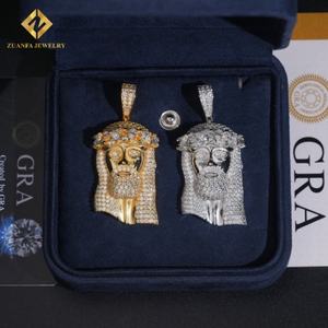 Hip Hop Religious Jewelry Iced Out <b>Vvs</b> Moissanite Fashion Charms Big Jesus Pendants 925 Sterling Silver Gpld Plated - Product Image 3