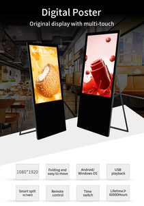 Pantalla LCD de <span class=keywords><strong>32</strong></span>, 43 y 49 Pulgadas, Reproductor de Publicidad Digital con Soporte de Pie para Interiores, para Promoción en Pasillos de Centros Comerciales - Product Image 2