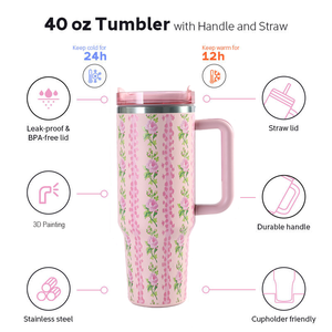 40oz paslanmaz çelik bardak noel hediyesi yalıtımlı fincan çiçek kelebek serisi iş hediyeler için Vasos Termicos - Product Image 2