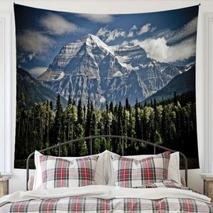 Colección de tapices cósmicos con motivos psicodélicos de la naturaleza, con estampados de montaña nevada, hongos brillantes y escenas alienígenas, decoración de pared para dormitorio - Product Image 1