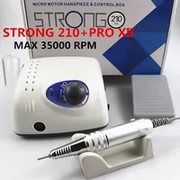 Forte perceuse à ongles 210 PRO XII 65W 35000 coupe-machine manucure perceuse à ongles électrique fraisage manucure Machine vernis lime à ongles