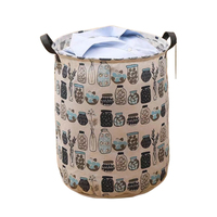 Panier à Linge en Tissu de Coton Pliable Personnalisable, Imperméable, Organiseur de Rangement en Toile Pliable