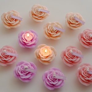 Geurstokjes met pioenroosvorm, op maat gemaakte aromatherapie Valentijnsdag cadeau, geurkaarsen voor thuis, bruiloft, decoratieve bloem, aromatische kaarsen - Product Image 2