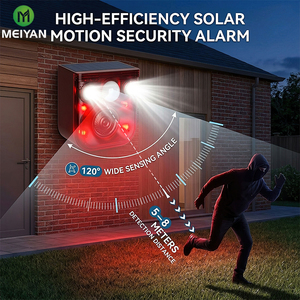 <span class=keywords><strong>Alarme</strong></span> à détecteur de mouvement solaire 120 dB, sirène de sécurité 10 sons, lumière stroboscopique à 6 LED, extérieur, garage - Fabricant - Product Image 4