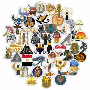 50Pcs Ai Cập Kim Tự Tháp Pharaoh Xác Ướp Mốc Graffiti Dán Cho Điện Thoại Máy Tính Xách Tay Chai Không Thấm Nước Tùy Chỉnh Du Lịch Nhãn