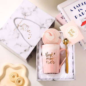 Wholesale Marble Ceramic Cup Best Mom Ever Coffee Mug with Gift Box - Product Image 1