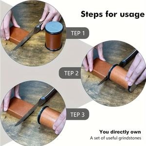 Afilador de Cuchillos Rolling Stone, Piedra de Afilar de Cerámica, Juego de Piedras de Afilar, Accesorios de Cocina - Product Image 2