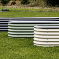 Bac à légumes surélevé imperméable, grandes jardinières pour légumes, pots de fleurs d'extérieur avec plateau