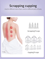 Masseur de poitrine à ventouses miniatures à LED rouge, 24 ventouses pour drainage lymphatique et lifting des fesses, très vendu