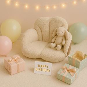 Canapé-lit pour enfants en tissu, mousse éponge à haute élasticité, 1 place avec accoudoirs, pour enfants de 3 ans et plus - Product Image 1