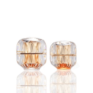 Hộp Đựng Mỹ Phẩm Sang Trọng Hình Tròn Màu Vàng 30G 50G Lọ Kem Nhựa Acrylic Bao Bì Chăm Sóc Da - Product Image 1