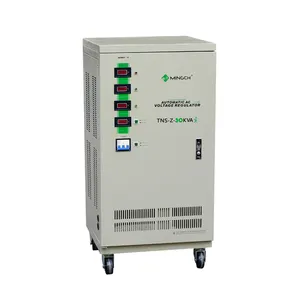 MINGCH 12KW 15KW 20KW 30Kw 3 단계 380V 400V 415V 디지털 표시 장치를 가진 440V 자동 귀환 제어 장치 유형 전압 안정제