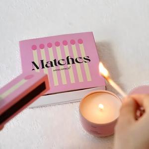 Match en bois de 4 pouces avec logo personnalisé coloré Boîte d'allumettes <span class=keywords><strong>grande</strong></span> boîte d'allumettes carrée <span class=keywords><strong>pour</strong></span> <span class=keywords><strong>bougie</strong></span> de cigare Boîte d'allumettes assorties - Product Image 3
