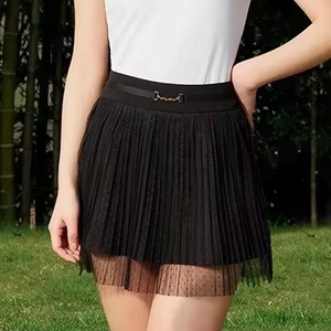 Women's Natural Waist Chiffon Nylon A-Line Tennis Skirt Quick-Dry Breathable Golf Apparel Summer Activewear Slim Casual Style