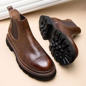 Chaussures Oxford pour hommes en cuir véritable, fabriquées à la main, style italien, nouvelle collection, automne, formelles, imperméables et respirantes - Product Image 4