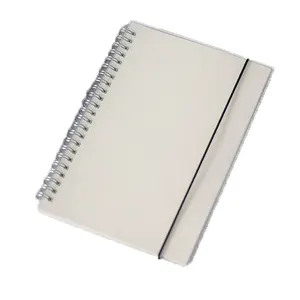 Wholesale A5 A6 B5 A4 Frosted PP Cover Wood-free Paper Office & School Planner Dairy Custom Logo Spiral Elastic Band