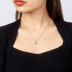 Joyería fina, collar con colgante de moissanita VVS GRA con corte de corazón, relleno de oro de 14k, regalo del Día de San Valentín, el mejor regalo para novia. - Product Image 4