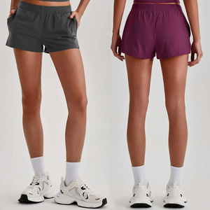 Pantaloncini da corsa a vita alta da donna con tasche, ad asciugatura rapida, per allenamento, palestra, yoga e fitness - Product Image 6
