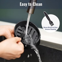 Organisateur auto-drainant compatible lave-vaisselle pour éponges de qualité alimentaire, y compris Scrub Daddy et Mommy, support en silicone pour éponges