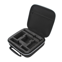 Étui de transport en mousse EVA noire avec cavités en mousse découpées et poche zippée en maille pour le rangement d'équipements personnalisés