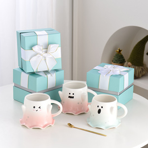 Taza de Cerámica con Diseño de Duende Navideño y Fantasma, Regalo de Recuerdo para Niñas, Regalo de Navidad de Chaozhou - Product Image 4