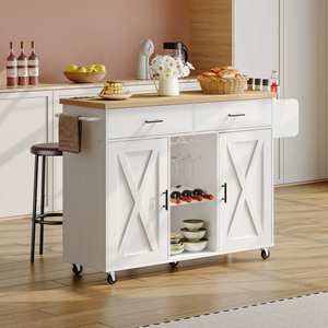 Isla de Cocina al por Mayor, Estante de Almacenamiento de Cocina con Ruedas, Soporte Organizador de Cocina Móvil para Organización de Cocina - Product Image 4