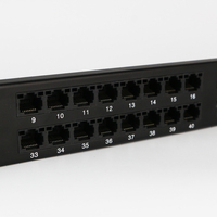 Panneau de brassage réseau modulaire mural non blindé 48 ports RJ45 Cat5e Cat6 Cat6A UTP 2U 19 pouces avec barre arrière pour gestion de câbles