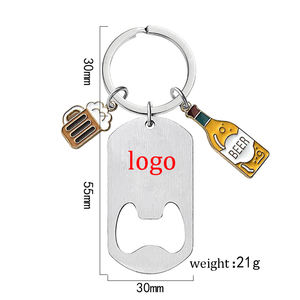 <span class=keywords><strong>Porte</strong></span>-clés en acier inoxydable, ouvre-bouteille de bière pour <span class=keywords><strong>papa</strong></span>, cadeau de fête des pères de la part de sa fille/fils, cadeau d'anniversaire pour homme - Product Image 2