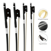 Archets de violon NAOMI en crin de cheval coloré et fibre de carbone pure, tailles 4/4, 3/4, 1/2, 1/4, 1/8, accessoires pour archets de violon