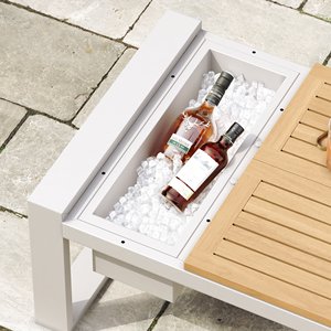 Set Divano Modulare da Esterno AJUNION 4 Pezzi con Schienale Regolabile in Altezza, Set Lounge da Giardino con Tavolino Multifunzionale - Product Image 6