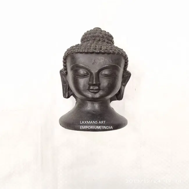 Estatua de resina hecha de Buda, diosa india, cabeza