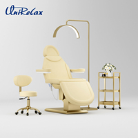 Table de soin électrique moderne de haute qualité à 3 moteurs, inclinable et réglable, pour salon, soins de la peau, spa, soins du visage et des cils