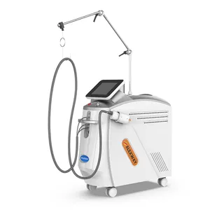 Máquina de depilação a laser de Alexandrite de corpo inteiro 604 nm indolor para depilação de corpo inteiro Alex Gentle Nd yag 755nm