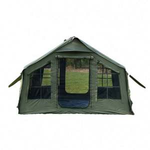 Tente de camping gonflable multi-personnes verte, imperméable, pour voyages, fêtes, camping en plein air, maison de camping - Product Image 1