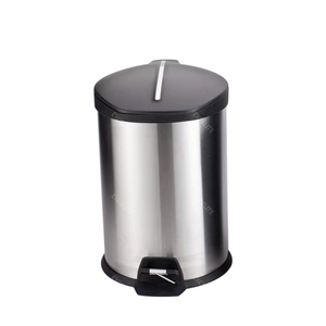 <span class=keywords><strong>Poubelle</strong></span> <span class=keywords><strong>ronde</strong></span> moderne en acier inoxydable avec <span class=keywords><strong>couvercle</strong></span> à pédale silencieuse pour la maison, l'hôtel, le bureau, le rangement - Product Image 3