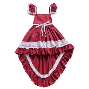 Wholesale Children's Boutique Clothing Children <b>Clothes</b> Asymmetrical Hem Girl Dresses - Product Image 1