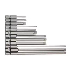 ชุดดอกไขควงหัวแบน6ชิ้นชุดไขควงปลายแม่เหล็กไขควงไฟฟ้าเครื่องมือขับเหล็ก S2ดอกสว่านก้าน1/4นิ้ว - Product Image 4