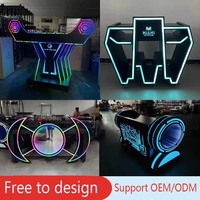 Mesa de DJ de Metal con Logotipo Personalizado al por Mayor, con Reproductor de Discos LED para Bares y Discotecas - Acción de Gracias, Navidad y Año Nuevo