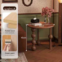 SHUAIZHI Table Basse Ronde en Bois Haut de Gamme, Nouveau Produit Élégant pour Salon et Maison, Table d'Appoint pour Usage Domestique