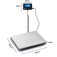 Balance postale numérique industrielle en acier inoxydable Rechargeable par USB de haute qualité 200kg balance de plate-forme d'expédition OEM personnalisable
